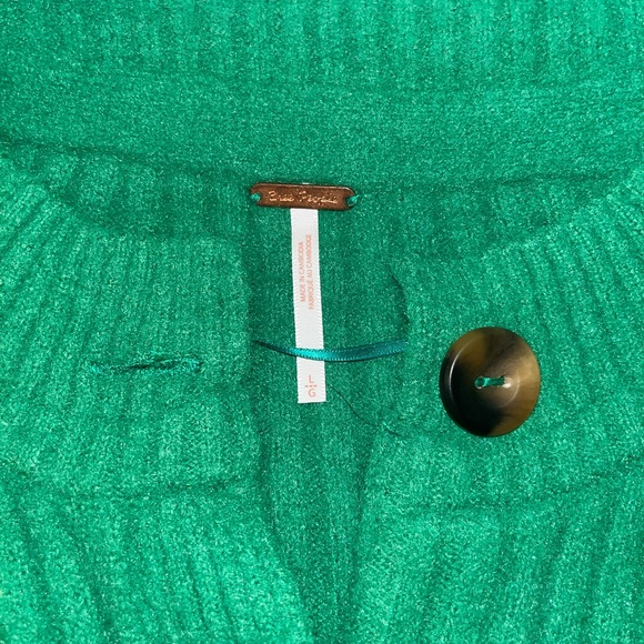 Free People Cocoa Henley Rolling Hills Sweater sz L - Picture 4 of 9